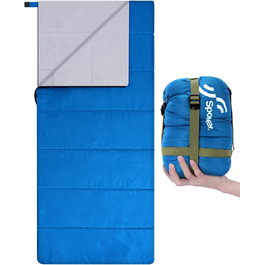 Сплячий мішок літній Sportneer 190x85 см: легкий, водонепроникний, для кемпінгу, походів, подорожей (блакитний)