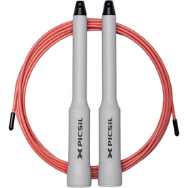 Стрибковий скакалка PICSIL Sphinx: регульована, з алюмінієвими ручками, для крос-тренінгу, фітнесу та Double Unders (білий)