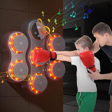 Музична боксерська машина з 9 режимами швидкості та лічильником, для дорослих та дітей, для фітнесу та зняття стресу