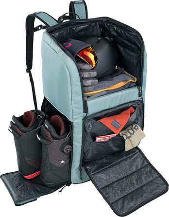 Рюкзак EVOC Gear 60л/90л для сноуборду та лиж, багатофункціональний, 2 основні відділення, бічна кишеня на блискавці, ергономічні лямки, посилене дно