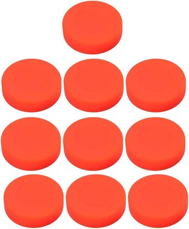 10 шайб для хокею LIOOBO для тренувань та вуличного хокею (помаранчеві)