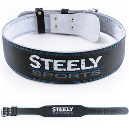 Чоловічий шкіряний пояс для важкої атлетики Steely Sports XL – бодібілдинг, тренування, фітнес