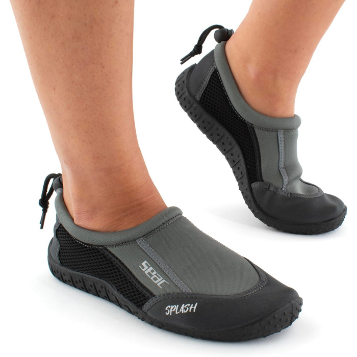 SEAC Splash: Шкарпетки для плавання та відпочинку на морі, пляжі та басейні (для дорослих та дітей), швидко сохнуть, сірі та чорні, 43 EU