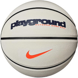 Баскетбольний м'яч Nike Everyday Playground 8P, гума, розмір 7, Light Bone/Midnight Navy/Black/Total Orange