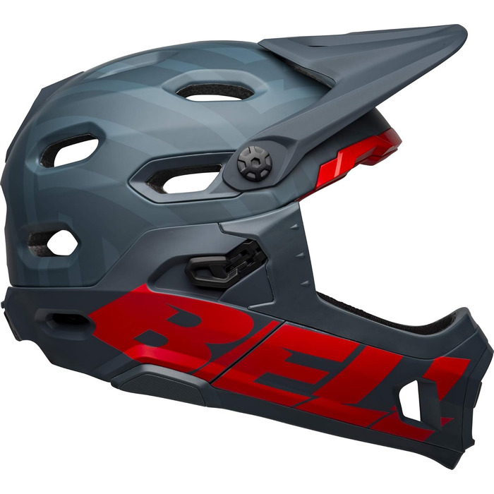 Велошолом Bell Super DH Spherical Prime матовий синьо-червоний, для даунхілу, розмір L