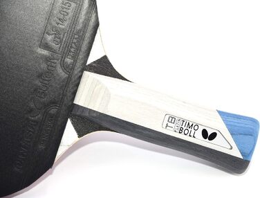 Настільний тенісний ракетка Butterfly Timo Boll Platin, ITTF сертифікат, для професіоналів, анатомічна ручка, накладка Pan Asia