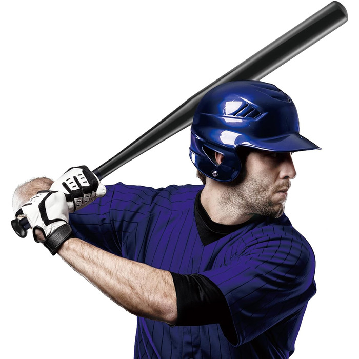 Бейсбольна бита 82 см, сталь, для бейсболу та софтболу, спортивне обладнання, чорна, алюміній