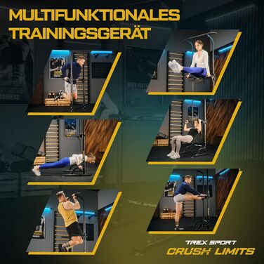 Силова вежа TREX SPORT TX-060PR, турнік, бруси, багатофункціональна станція для підтягувань і віджимань, вільностояча