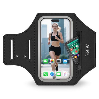 Спортивний браслет EOTW для телефону та AirPods: зручна фіксація на руці, сумісний з iPhone, Galaxy та MP3-плеєрами (5.5'-6.0')