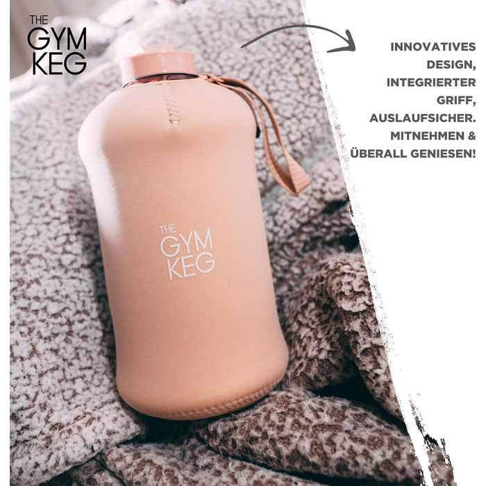 Гімнастичний глечик Gym Keg 2.2L з сумкою та ручкою: багаторазова спортивна пляшка для фітнесу, йоги, екологічна, без BPA