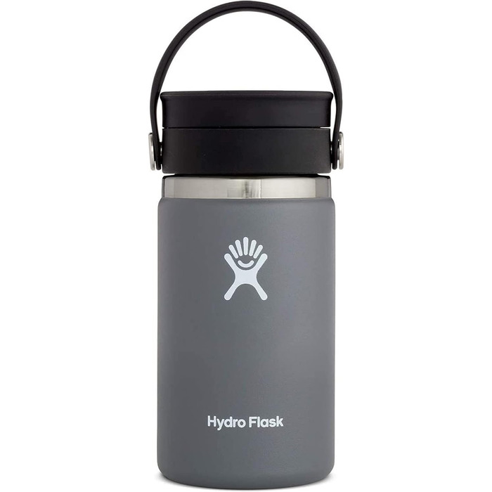 Термокружка HYDRO FLASK 354 мл, вакуумна, нержавіюча сталь, кришка Flex Sip, герметична, для кави, широка горловина, колір Stone