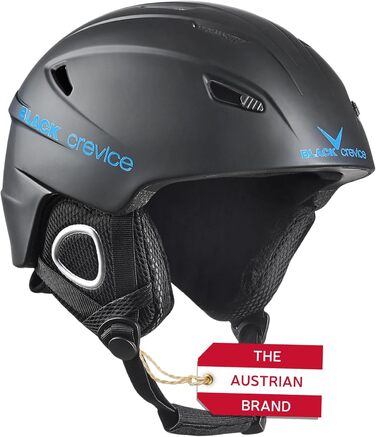 Лижний шолом Black Crevice Kitzbühel, регульований, чорний/синій, полікарбонат, унісекс, вентиляція, XL