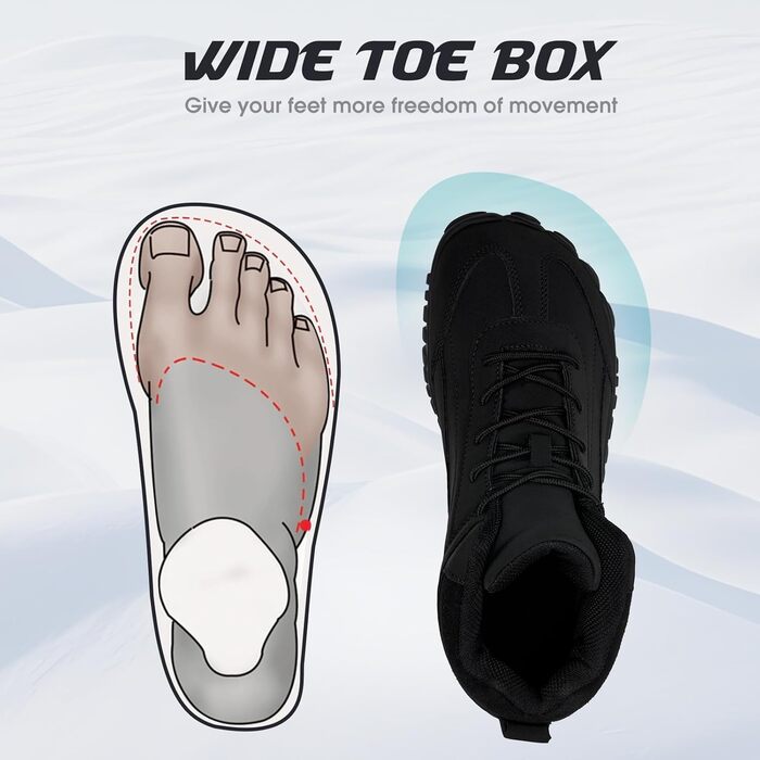 Зимові черевики IceUnicorn: теплі, з підкладкою, шкіряні, чорні (40 EU) для жінок та чоловіків