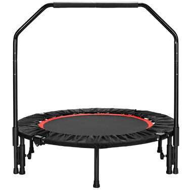 Міні-трампліна LIFERUN 101 см для дому, фітнес-тренажер, 150 кг, регульовані ручки, червоний