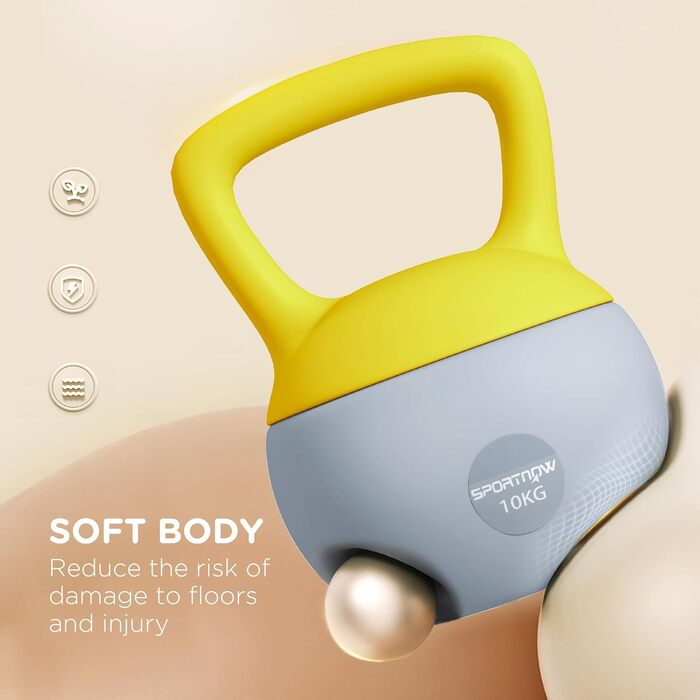 Гантель SportNOW Soft Kettlebell 10 кг з неслизькою ручкою для фітнесу та силових тренувань вдома