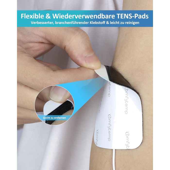 Апарат TENS/EMS Comfytemp K6106 з 4 каналами та 8 електродами для терапії болю та масажу