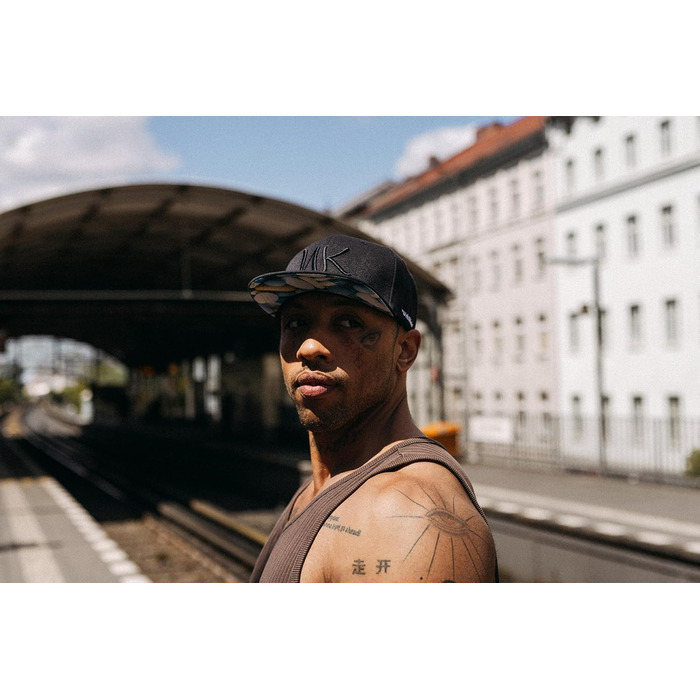 Кепка-снапбек Nebelkind унісекс з прямим козирком, регульована базакап у стилі стрітвір, ретро (Чорний з синім)