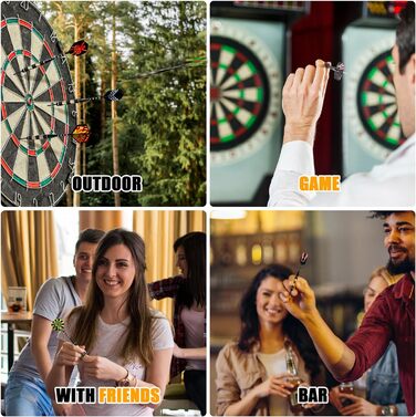 Професійні дротики Alyoen Metallspitze (6 шт) 20/24/26 г з алюмінієвими стеблями, пір'ями, точилом та захистом для польотів