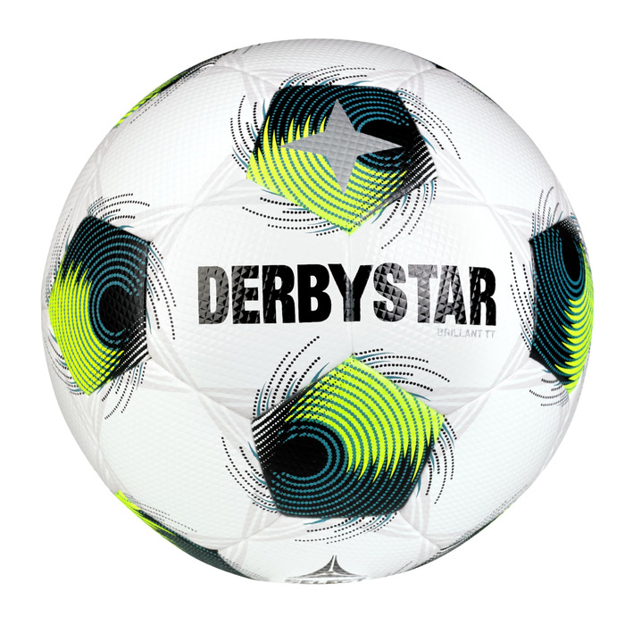 М'яч футбольний Derbystar Brillant TT DB v24 жовто-петрольовий, розмір 5