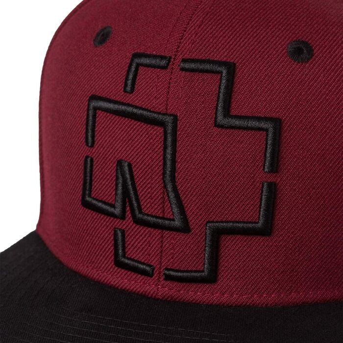 Кепка-снэпбек Rammstein бордового кольору, універсальний розмір