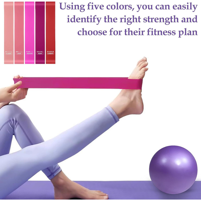 Набір для пілатесу: кільце, м'яч, ремінь, фітнес-кільце для тренування пресу, ніг та рук