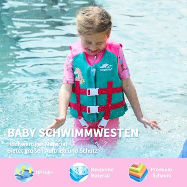 Дитяча жилетка для плавання Gogokids Float Jacket – рожева, для дітей 2-9 років (15-35 кг), S (2-3 роки)