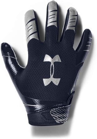 Дитячі рукавички Under Armour F7 YTH для хлопчиків, розмір Small, колір: темно-синій (Midnight Navy) / металевий срібло