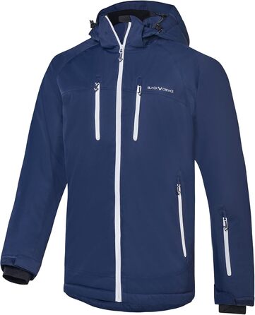 Чоловіча лижна куртка Black Crevice: вітро- та водонепроникна, з капюшоном, різні кольори та розміри