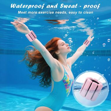 Набір манжет для ніг та зап'ястків BUCOMTU (2 шт.) - рожевий. Ідеально для йоги, танців, пілатесу, кардіо та ходьби