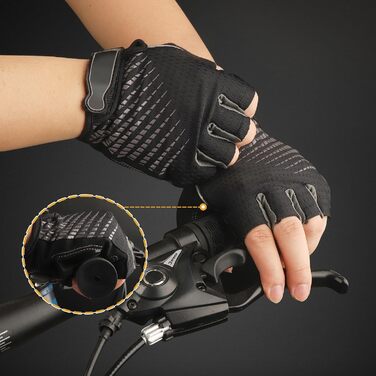 Фahrradhandschuhe MTB: Рукавички для їзди на велосипеді, літні, для чоловіків та жінок, сірі (M)