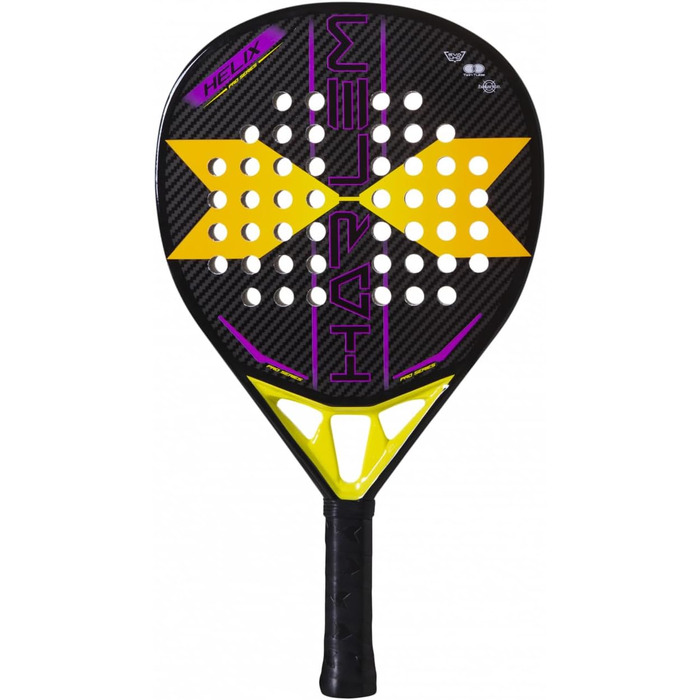Падельна ракетка HARLEM PADEL Helix для дорослих, унісекс, чорна/жовта/фіолетова, універсальний розмір