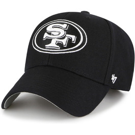 Кепка бейсболка '47 NFL San Francisco 49ers MVP чорного кольору, унісекс, регульована застібка, з логотипом команди