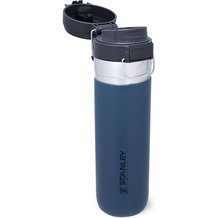 Термобутилка Stanley Quick Flip з нержавіючої сталі, 7+ годин холоду, BPA-free, герметична, для води, з кришкою-дозатором, придатна для миття в посудомийній машині