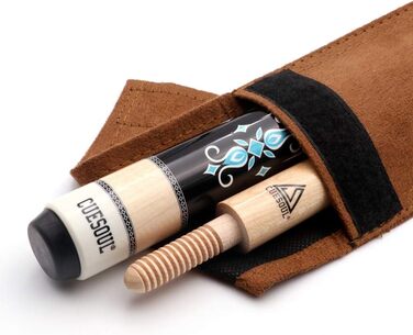 Більярдний кий CUESOUL 56 дюймів, 18 унцій, з 3 подушками, дерев'яне з'єднання, білий