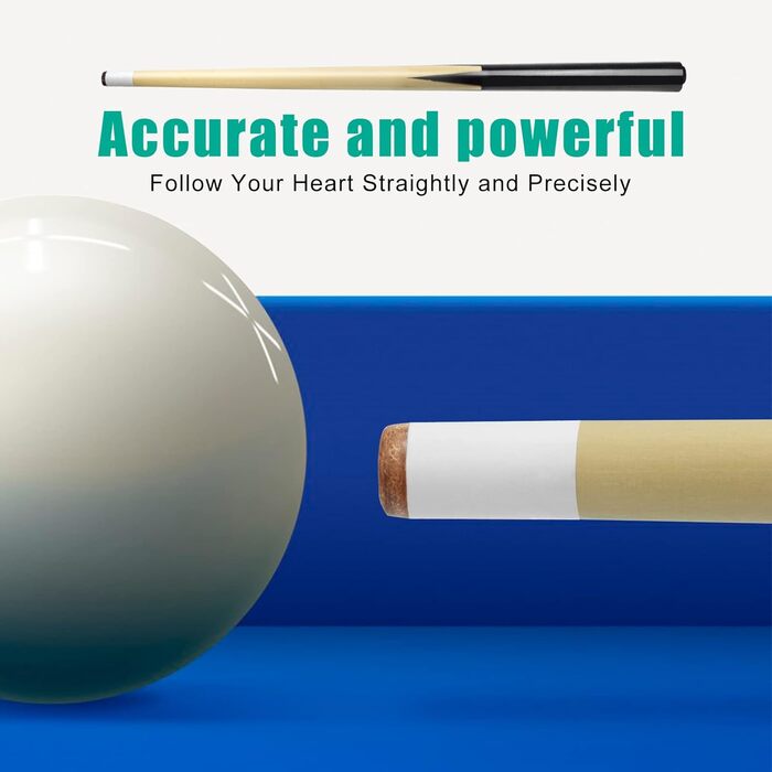 Дерев'яні кийки для більярду VANLAN: короткі, для дітей, 13 мм, 2 шт. в наборі (36 шт.)