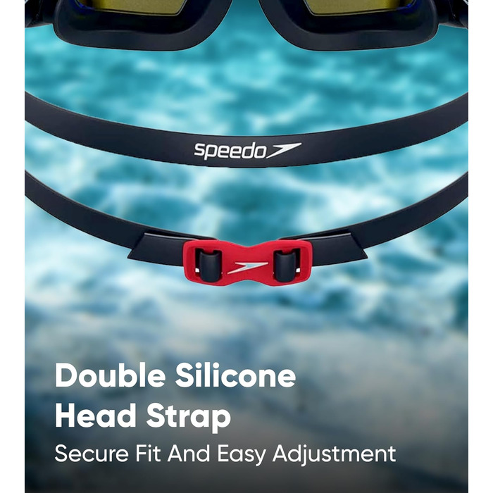 Окуляри для плавання Speedo Hydropulse унісекс | Зручна посадка | Регульована конструкція, сірі | Діоптрії 3.0, середній розмір