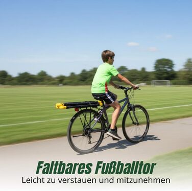 Ворота для футболу Umbro 90x59x61 см, складані, металеві, чорно-жовті, для дітей та дорослих, для тренувань вдома та на вулиці