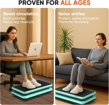 Вібраційна платформа для дому 2025: тренажер для схуднення та нарощування м'язів. Вібраційний тренажер для всього тіла, 99 рівнів інтенсивності, 58 см, до 150 кг