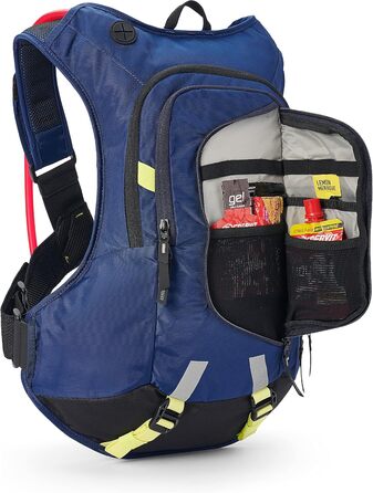 Гідраційний рюкзак USWE Raw 12L з питною системою, чорний/синій, преміум-якість, без підскоків, для ендуро та оффроуд мотоциклів