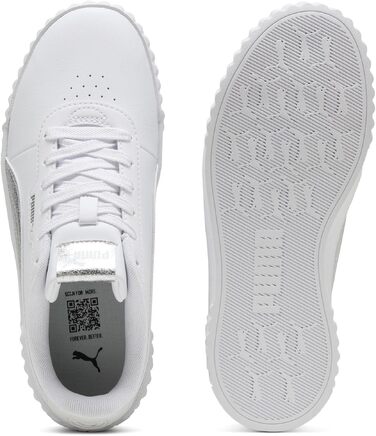 Жіночі кросівки PUMA Carina 3.0 Metallic Whisper White Silver Metallic (біло-сріблясті), розмір 38 EU