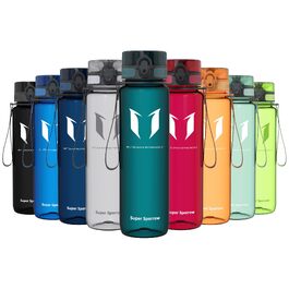 Спортивна пляшка для води Sparrow 1000 мл, без BPA, Tritan, герметична з кришкою Flip Top, глянцева лісово-зелена