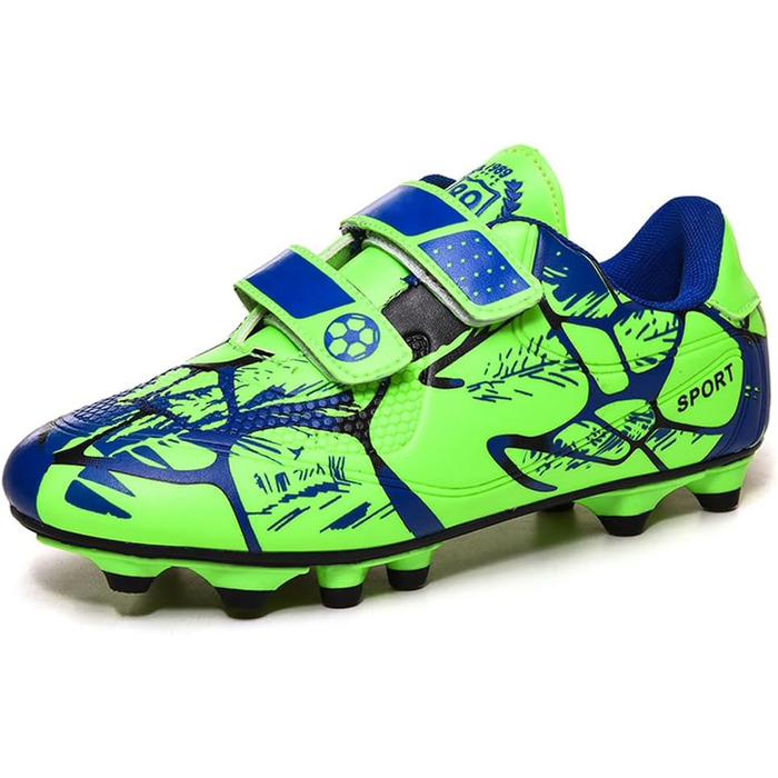 Дитячі футбольні бутси для хлопчиків та дівчаток, унісекс, зелені, розмір 28-37 (32 EU)