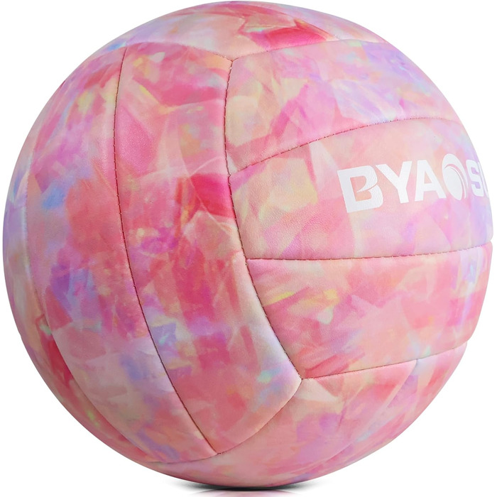 Волейбольний м'яч BYAOSUN для пляжу та залу, розмір 5, рожевий