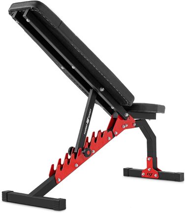 Регульована лавка для жиму Marbo Sport MH-L114 2.0, чорна, універсальна фітнес-лавка для тренувань, багатофункціональна, для дому та спортзалу
