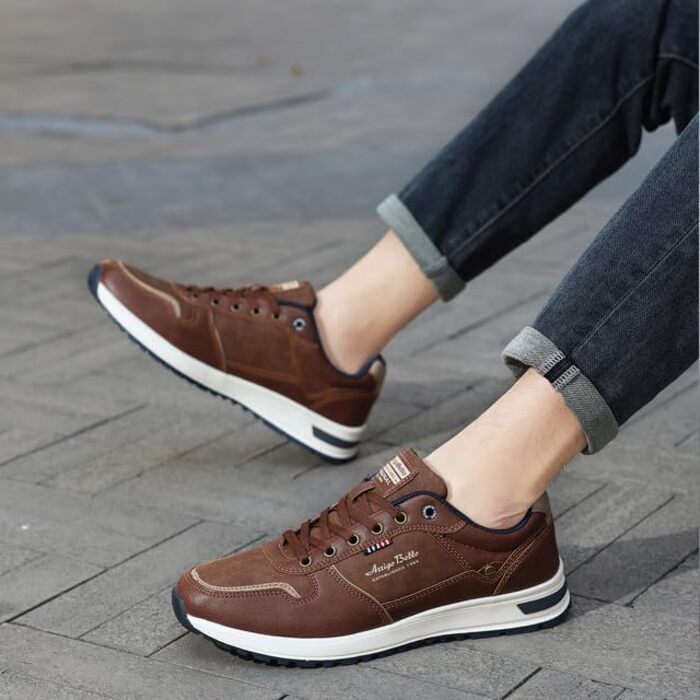 ARRIGO BELLO Кросівки чоловічі: кросівки для активного відпочинку, робочі кросівки, Outdoor, легкі, для ходьби, розмір 41-46 (D Коричневий, 42 EU)