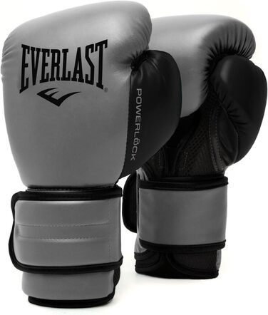 Боксерські рукавички Everlast Powerlock 2R, сірий, 12OZ (унісекс, дорослі)