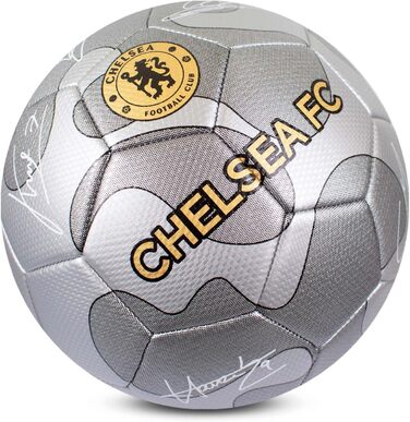 Офіційний футбольний м'яч Chelsea F.C. Hy-Pro Silver Camo, розмір 5, для тренувань і матчів, дитячий і дорослий, колекційний мерч