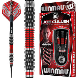 Дротики WINMAU Joe Cullen Rockstar RS 1.0, професійні, вольфрамові, з оперенням та стрижнями