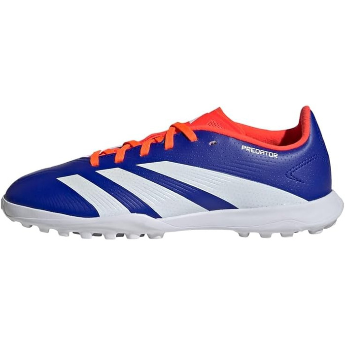 Футбольні бутси adidas Predator League J для газону, розмір 38 EU, кольори: Lucid Blue, Cloud White, Solar Red