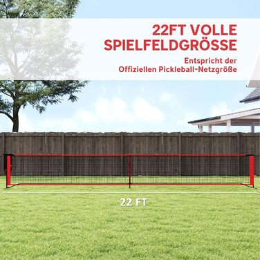 Набір для піклболу SPORTNOW: портативне поле з сіткою, збирач м'ячів, 4 м'ячі, маркер для поля та сумка для перенесення. Підходить для вулиці.